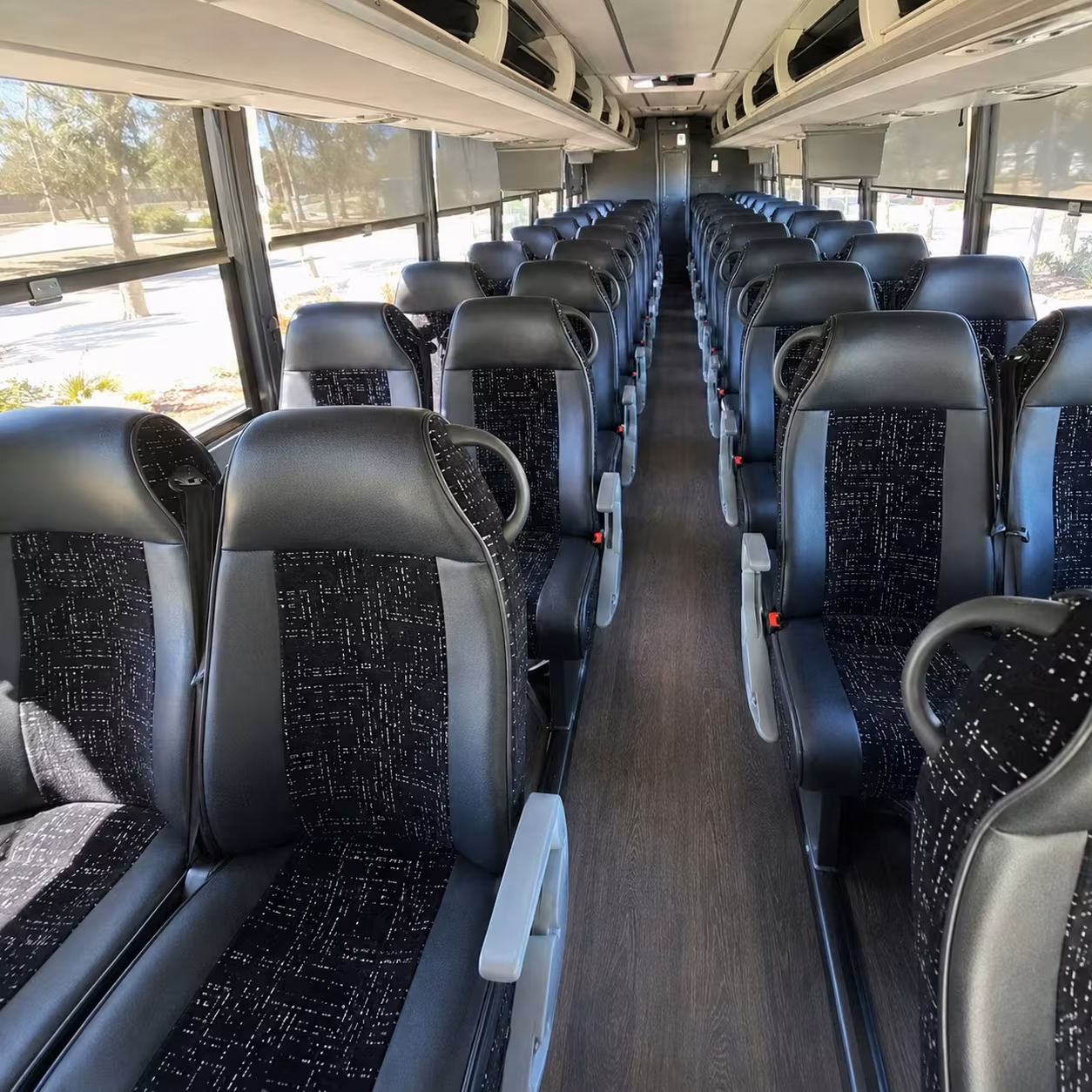 56 passenger charter bus interior